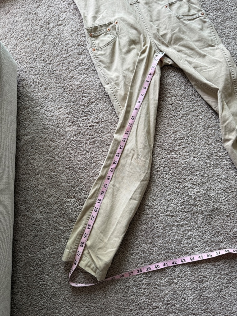 Denimst Cowboy Jumpsuit XS 100% cotton Workwear-Style Tan Utility Jumpsuit mexic - Picture 6 of 16